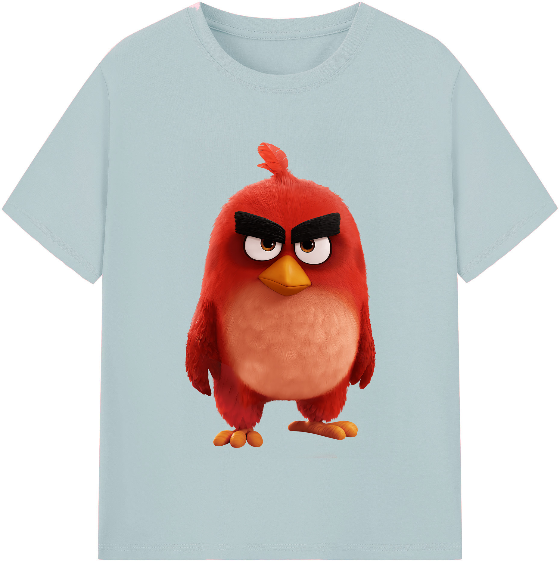 （画像用） Angry Birds アングリーバード 綿100％半袖Tシャツ（フロントプリント）
